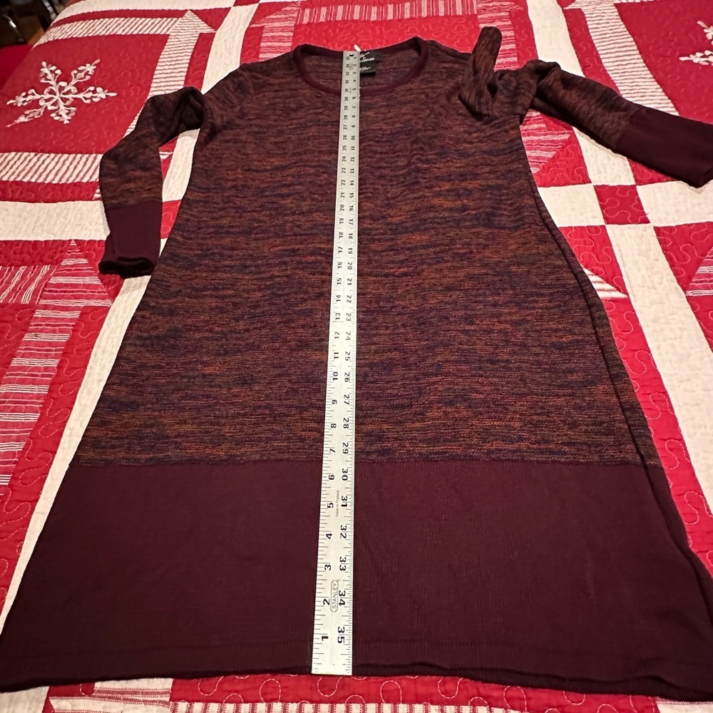 Nina Leonard Multicolor Long Sleeve Dress - Picture 10 of 12